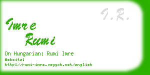 imre rumi business card